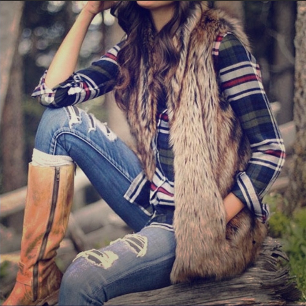 Grace and Lace “Fawn” Fur Vest
